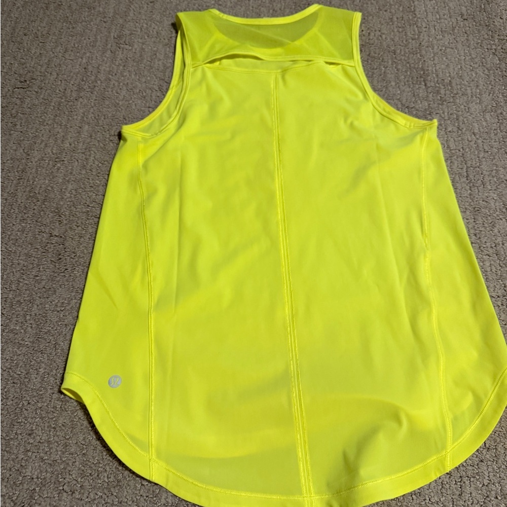 Lululemon Athletica Neon Yellow Tank Top